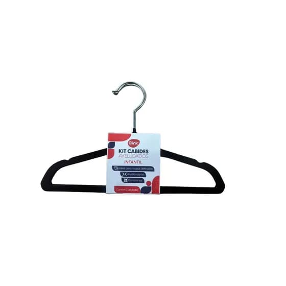 Kit Cabide de Veludo Infantil - Antideslizante