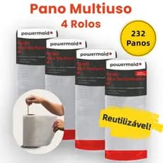 Kit 4 un Rolo de Pano Multiuso Alta Performance 20cm x 21cm