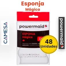 Kit 48 Un Esponja Mágica Melamina Branca Powermaid Camesa