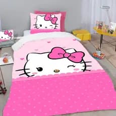 Kit Coberdrom Solteiro 2 Peças com Sherpa e Fronha Stitch, Hello Kitty, Capivara, Corinthians