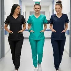 Conjunto Pijama Cirurgico OXFORD CALÇA JOGGER Scrubs Médico, Saúde, Dentista, Estética