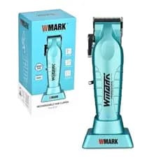 Máquina de Corte Profissional Wmark NG-133 – Lâmina Cerâmica 9CR18, 2500mAh, 8 Pentes, 8500RPM