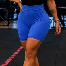 Bermuda Ciclista Anaruga Feminina Academia Cós Alto Zero Transparência Com Forro Dia A Dia