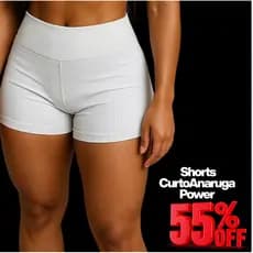Shorts Curto Academia Feminino Cintura Alta Fitness Dia a Dia Tecido Anaruga Promoção Confortavél Zero Trasparênciae
