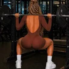 Macaquinho Manga Longa Costa Nua  Fitness Academia Feminino TODO FORRADO Diferenciado Sem Transparência