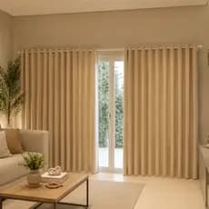 Cortina Tecido Blackout 3,00x2,00 Palha - ideal para quarto, salas escritórios