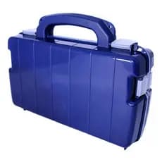 Estojo Case Maleta Para Pesca Porta Isca Azul C/ 28 Divisões Removiveis