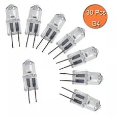 5/10/20/30 Pcs Mini G4 Lâmpada Halógena Holofote DC 12V 20W Para Candelabro De Cristal Branco Quente