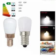 Mini E12 E14 Lâmpada De Bulbo LED De Parafuso AC 220V 12V 24V 2835SMD 2W Para Iluminação Doméstica De Geladeira