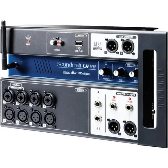 Mixer Digital 12 Entradas Soundcraft Ui12 Com Wifi