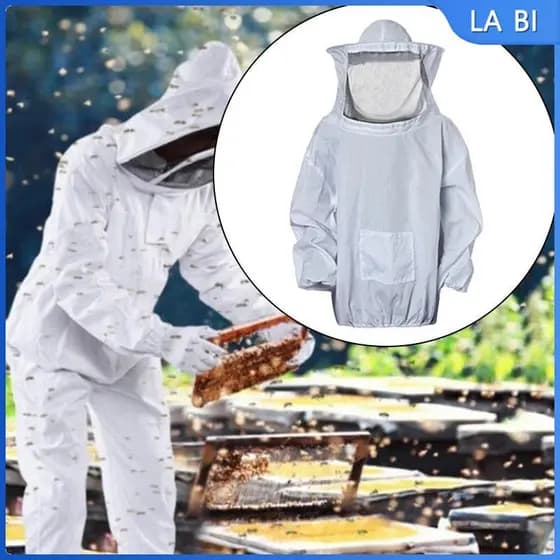 [Wishshopeehhh] Fato De Apicultor , Traje De Abelha , Com Capuz , Premium , Respirável Bata Para Manter A Fazenda