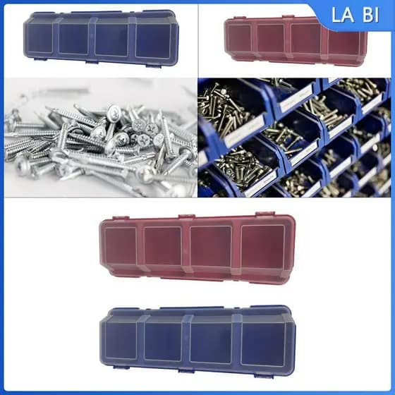 [Wishshopeehhh] Organizador De Caixa De Hardware Armazenamento De Peças Pequenas De Parafuso Porcas Parafusos Material P