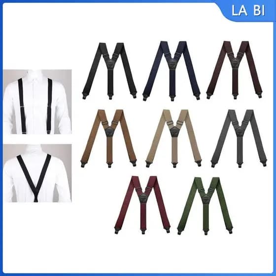 [Wishshopeehhh] Suspensórios Masculinos Com Clipe Lateral , De Caminhoneiro Costas Em Y Para Homens