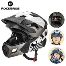 ROCKBROS Capacete De Ciclismo Infantil , Destacável Para Bicicleta , Rosto Inteiro , Skate , Scooter , Segurança , MTB ,