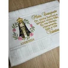 Toalha CONSAGRAÇÃO, BATIZADO bordada