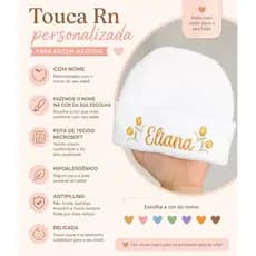 Touca Personalizada para Bebê | Nome na Cor da Sua Escolha