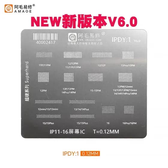 Amaoe IPDY-1 Nova Reballing Stencil Modelo Para IPhone 11/IP12/IP13/IP14/IP15/IP16 Tela LCD IC Ferramentas De Reparo