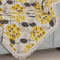 Manta Xale Jacquard Sofá Super Proteção 2,90x1,50m Poltrona Sala