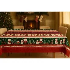 Toalha de Mesa Natal 4/6/8/10 Lugares Decorativas Reforçada Mesa Posta Comemorações