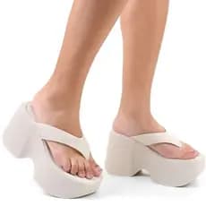 Plataforma Chinelo11CM Feminino Confortável Sandália Anabela Salto Alto  Kallys 3656