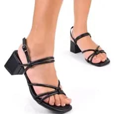 Sandália Feminina Tiras Salto Bloco 5,5cm Clássica Leve  KALLYS 4709