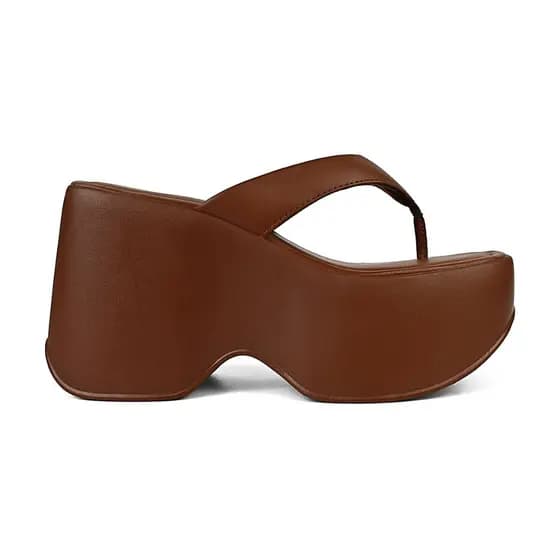 Sandália Feminina Plataforma Chinelo Alto 11CM Confortável Macio Premium KALLYS 3656