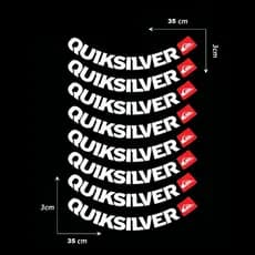 Adesivo Quiksilver Roda Moto - Kit Com 8 Adesivos