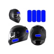 Kit Adesivo Refletivo Capacete Moto Bicicleta Skate - Azul