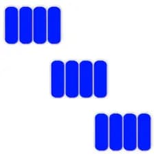 3 Kit Adesivo Refletivo Capacete Moto Carro Bicicleta Azul