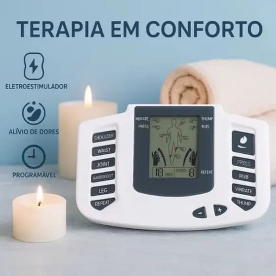 Aparelho Tens Choque Fisioterapia Eletrochoque Eletrodos-envio imediato_XHL ELETRONICO