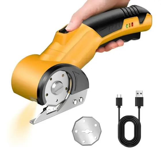 Tesoura Elétrica Profissional Sem Fio Bivolt Para Tecido.Ele
