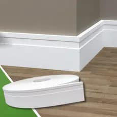 Rodapé Moldura Autocolante Flexível EVA 7cm RP16 | Envios FULL