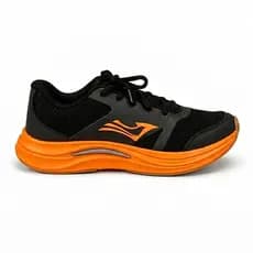 Tenis Plumax Runner Fit One Preto Laranja