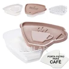 Porta Guarda Filtro para Café 850ml Plasútil Papel 102 103 Pote com Tampa Organizador