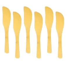 Kit Faquinhas Espatula Bambu Manteiga Pate 14cm