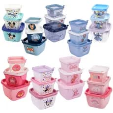 Conjunto 3 Potes Infantil Conect Empilhavel Freezer Microondas Personagens