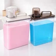 Dispenser 3 Litros Bico Direcionador e Tampa Dosadora Fumê Cereal Arroz Lavanderia Sabão Liquido