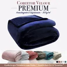 Cobertor Velour Premium King Size Manta Microfibra 300g/m² Antialergico  Queen Csal Solteiro