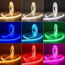 Fita Led Cob 3000k 4000K 6500K Azul Rosa Roxo Vermelho Verde Amarelo 5M 320Leds 1600Leds 12v Ip20
