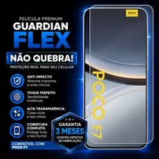 Película de Proteção Invisivel Premium Resistente Guardian Flex Para Xiaomi Poco F7
