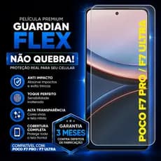 Película de Proteção Invisivel Para Poco F7 Pro / Poco F7 Ultra Premium Resistente Guardian Flex