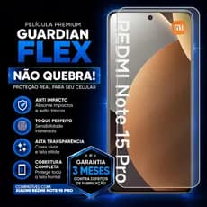 Película de Proteção Invisivel Premium Resistente Guardian Flex Para Redmi Note 15 Pro