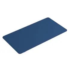 Mouse Pad Grande Couro Azul Feltro Costurado Básico