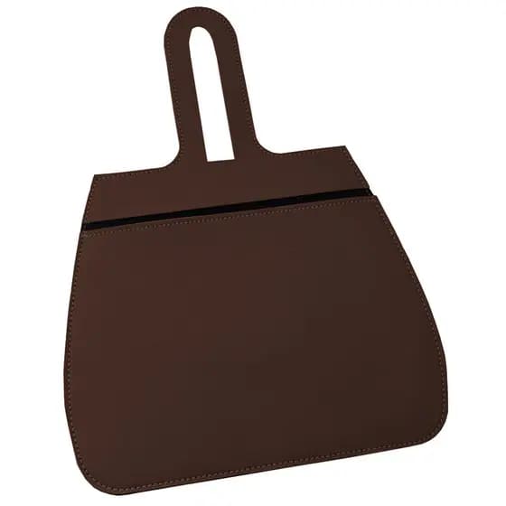 Porta Lixo Marrom Lixeira Para Carro Couro Sintético