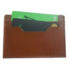 Carteira Masculina Slim de Couro Sintético Caramelo