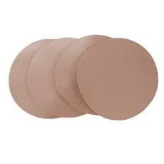 Conjunto de Porta Copo Redondo em Couro Sintético Nude