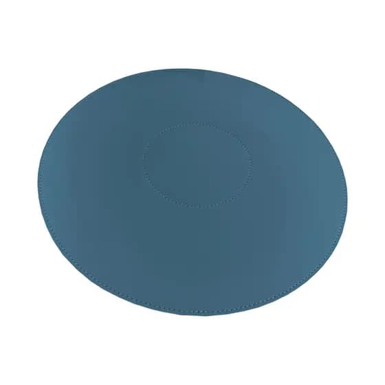 Kit de Sousplat em Couro Sintético Azul Oceano