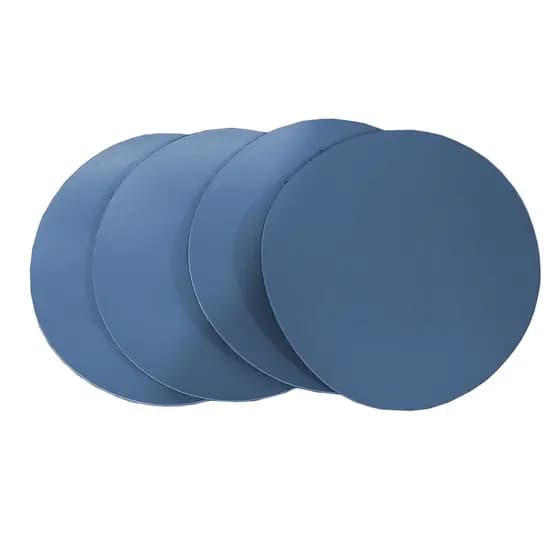 Conjunto de Porta Copo Redondo em Couro Sintético Azul