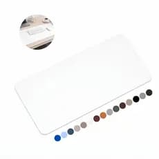 Mouse Pad Grande Couro Sintético Branco Premium