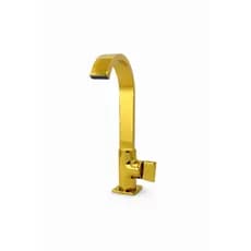 Torneira Para Lavatorio De Mesa Dourado 1/4 De Volta Samer